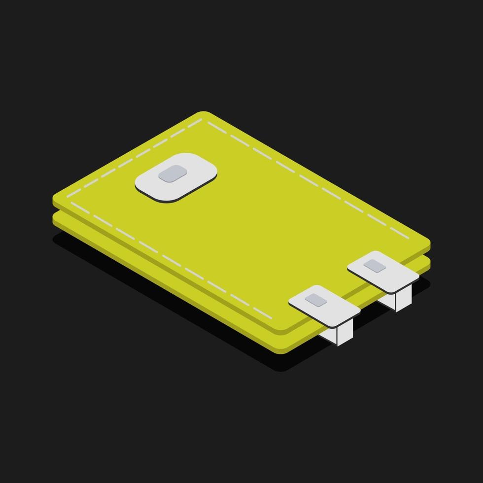 Isometric Wallet On Background vector