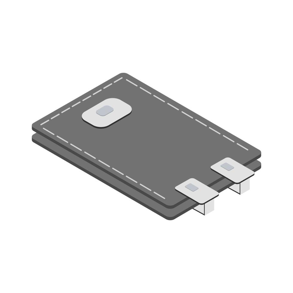 Isometric Wallet On Background vector