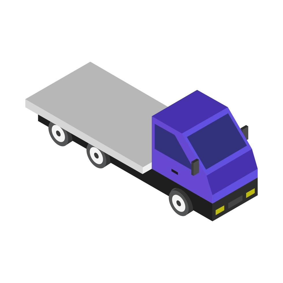 Isometric Truck On White Background vector