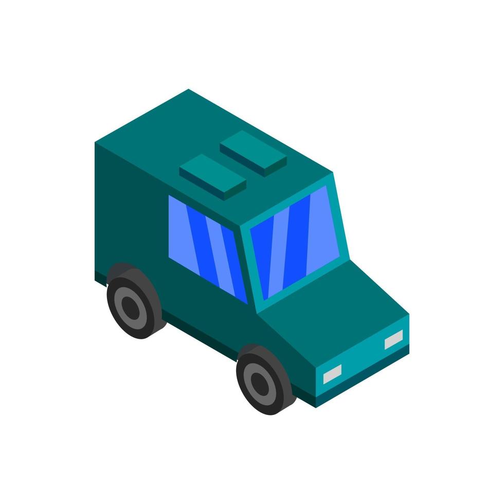 Isometric Car On White Background vector