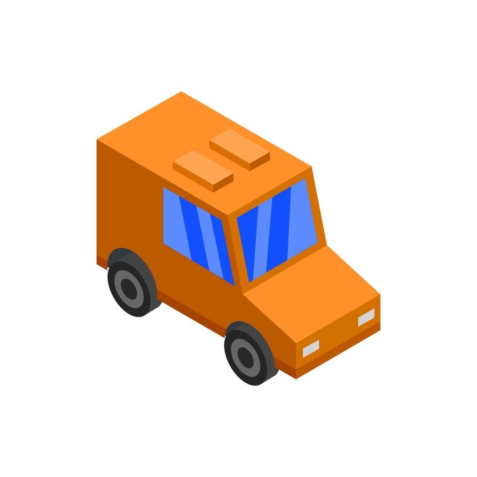 Isometric Car On White Background vector