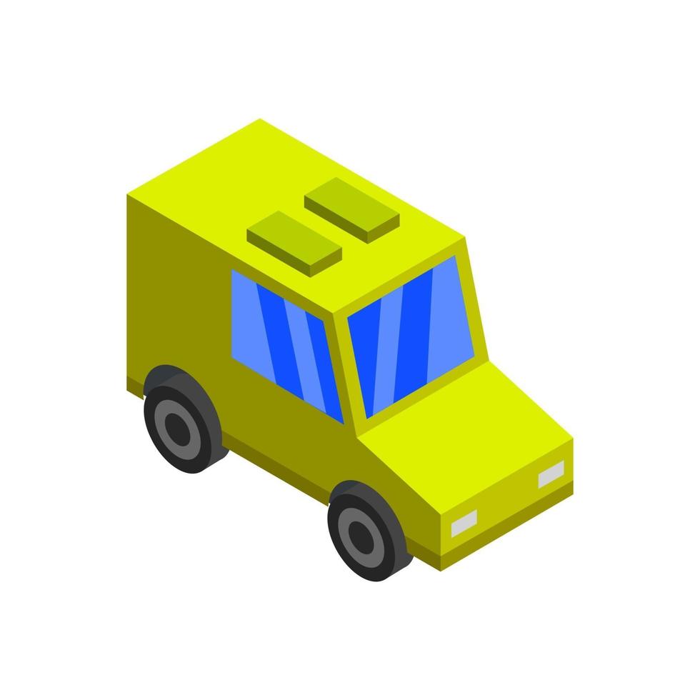 Isometric Car On White Background vector