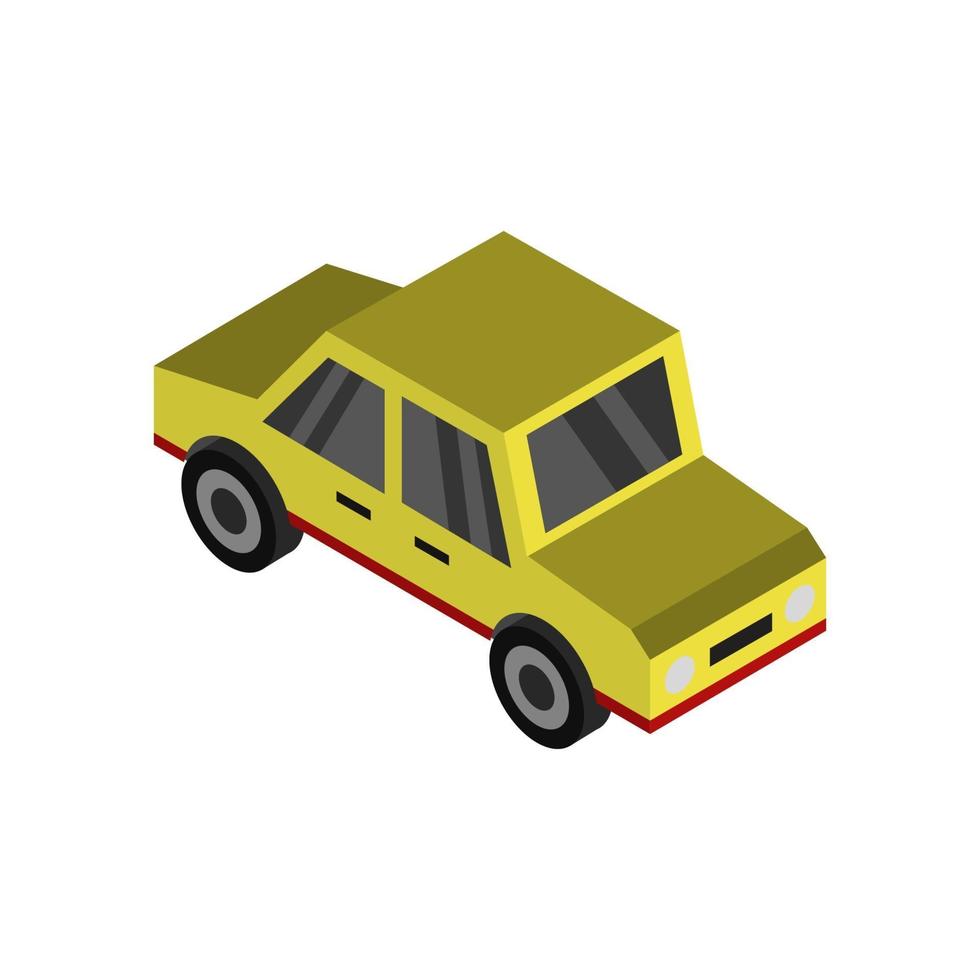 Isometric Car On White Background vector