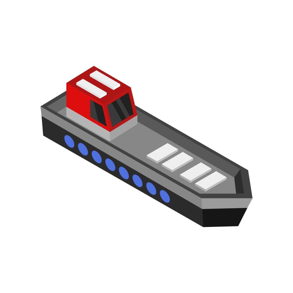 Isometric Ship On White Background vector
