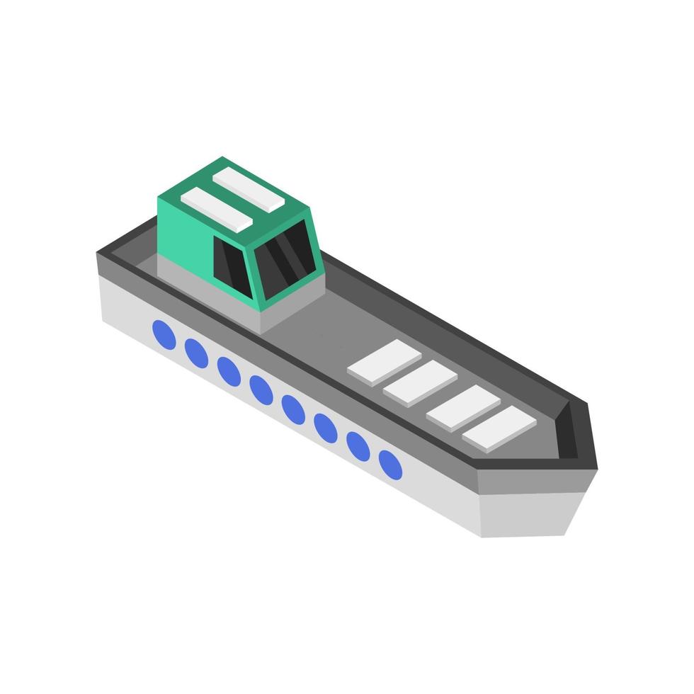 Isometric Ship On White Background vector