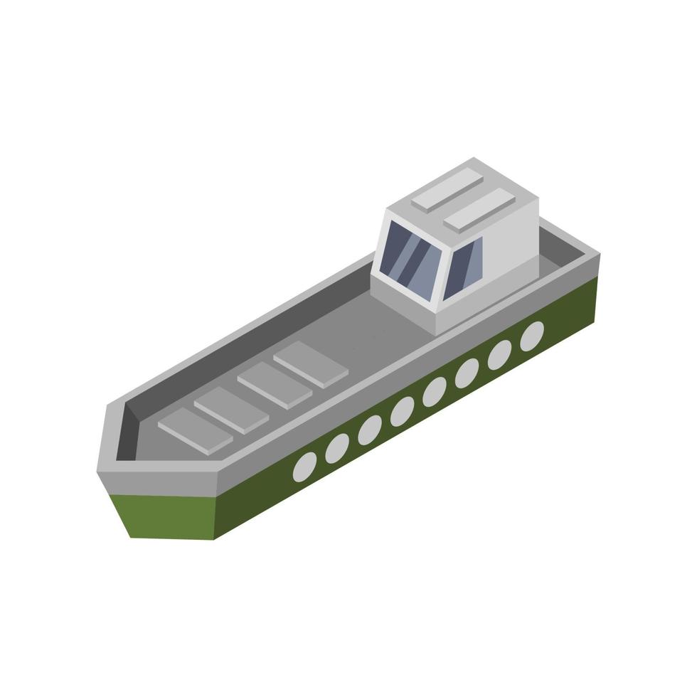 Isometric Ship On White Background vector