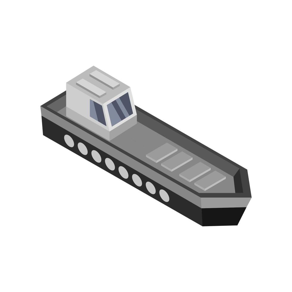 Isometric Ship On White Background vector