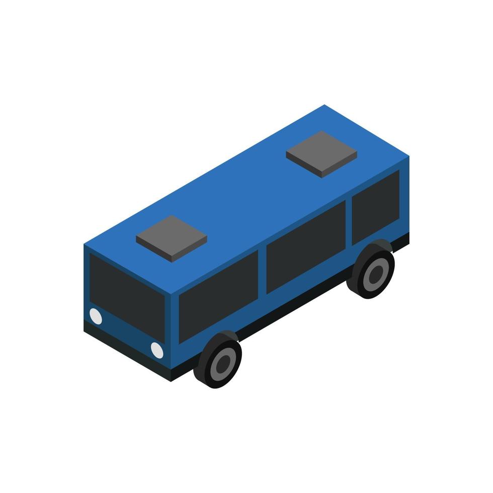 City Bus Isometric vector