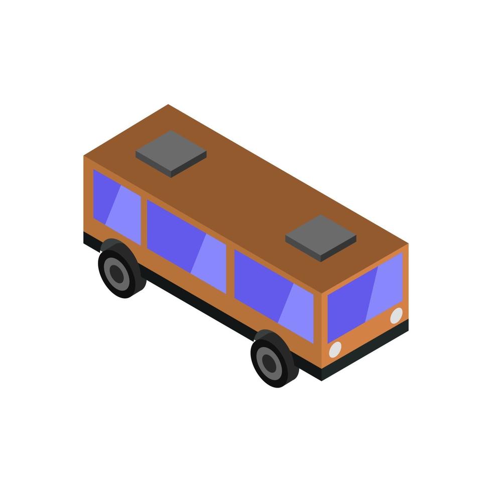 City Bus Isometric vector