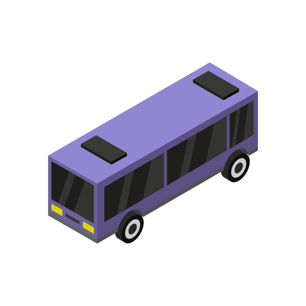 City Bus Isometric vector