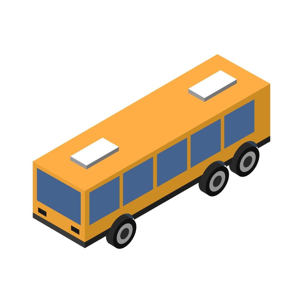 City Bus Isometric vector