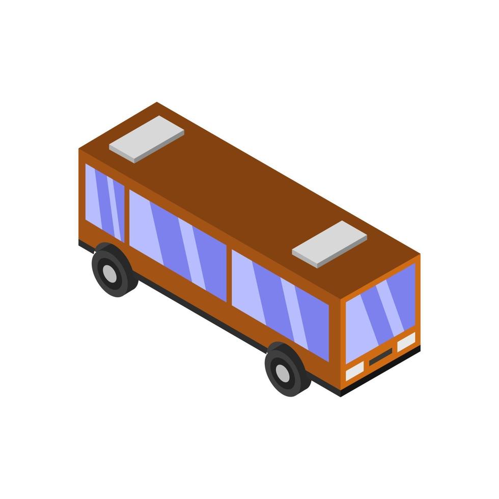 City Bus Isometric vector