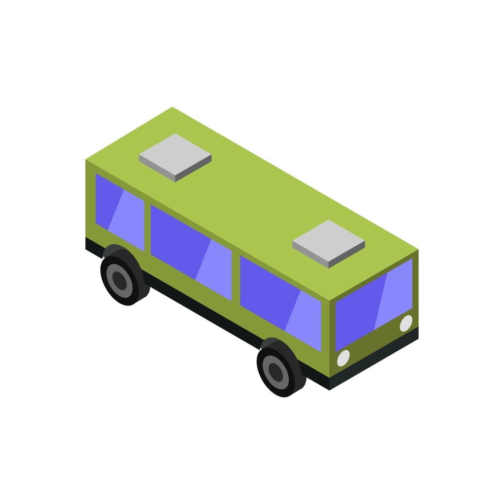 City Bus Isometric vector