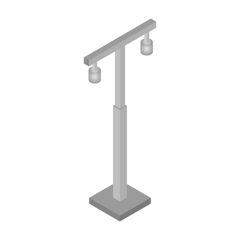 Street Light Isometric On Background vector