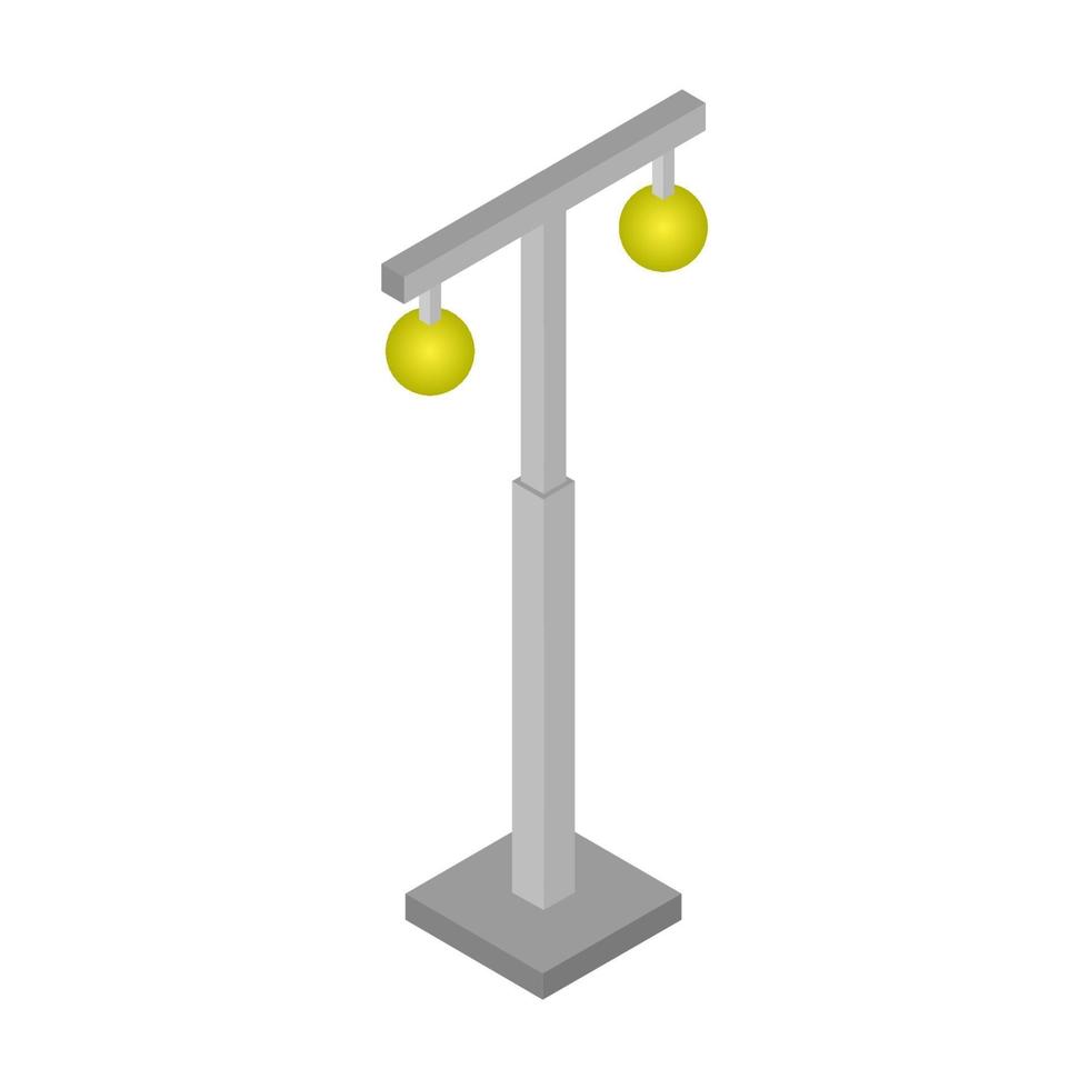 Street Light Isometric On Background vector