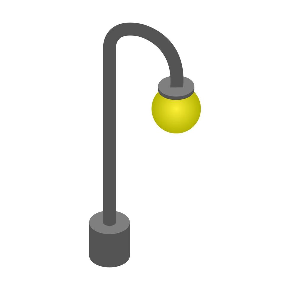 Street Light Isometric On Background vector