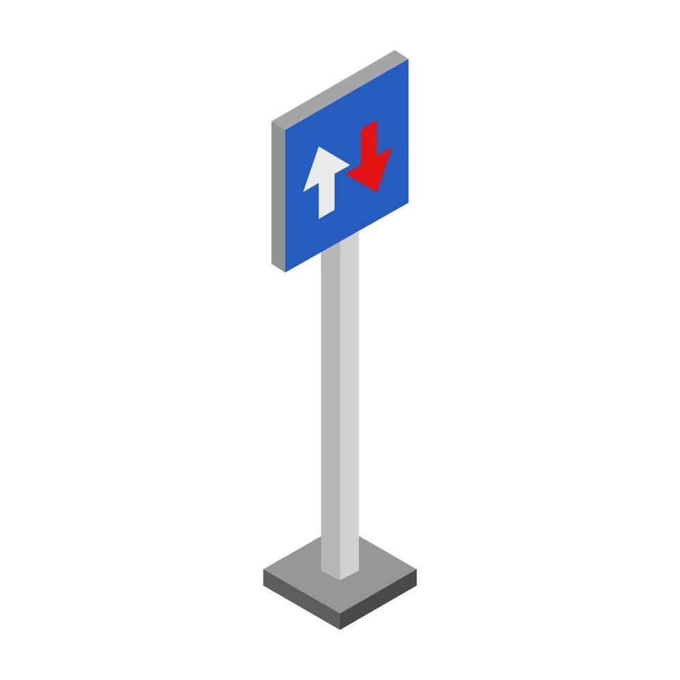 Isometric Road Symbol vector