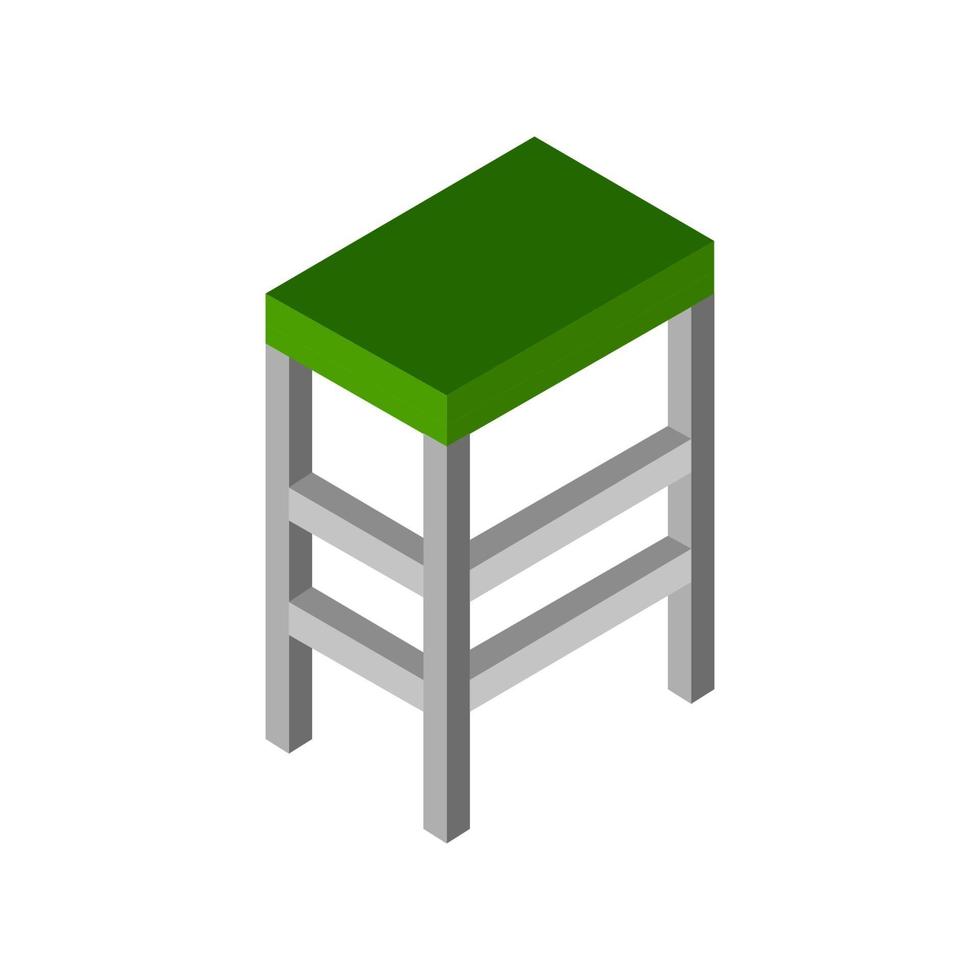 Isometric Stool On Background vector