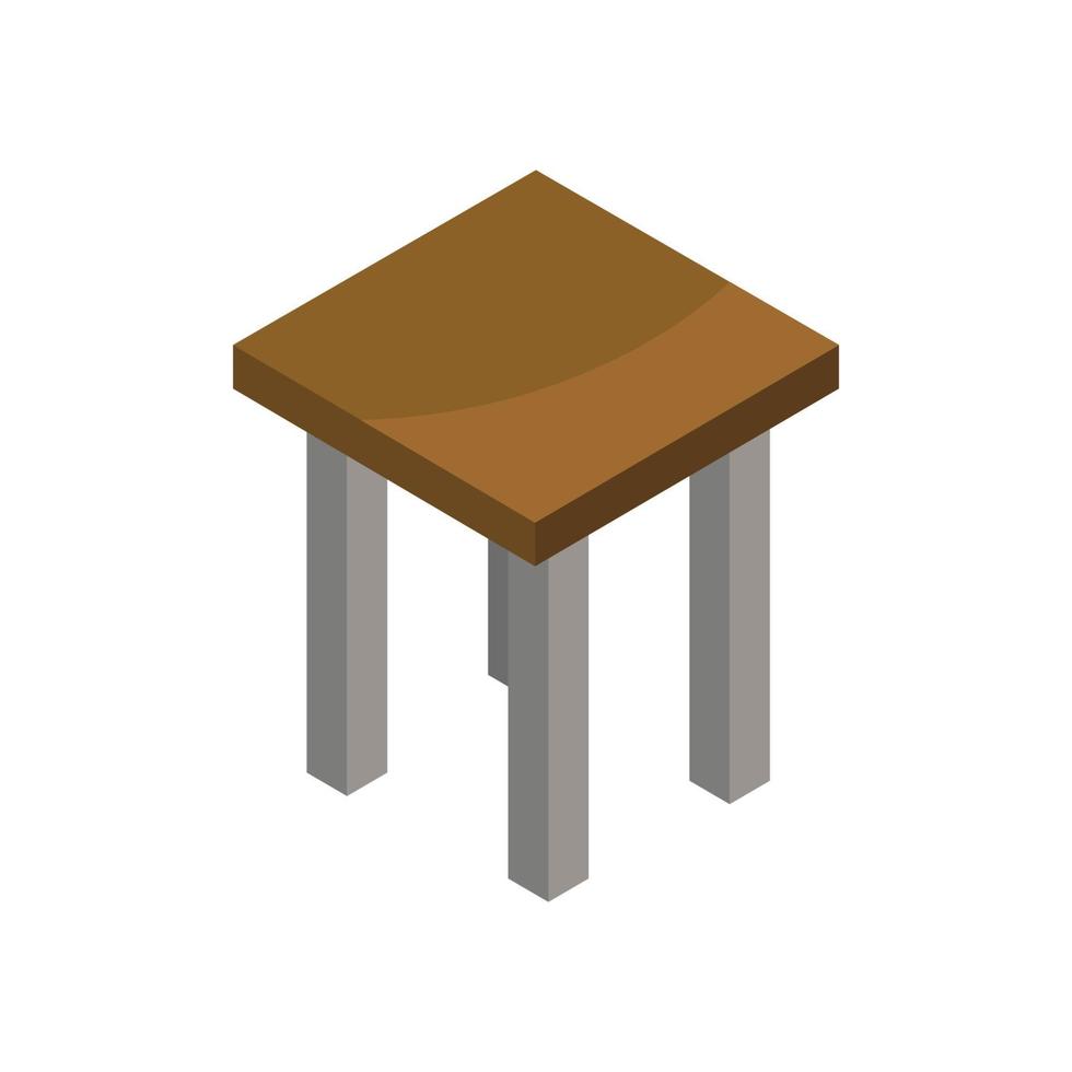 Isometric Stool On Background vector