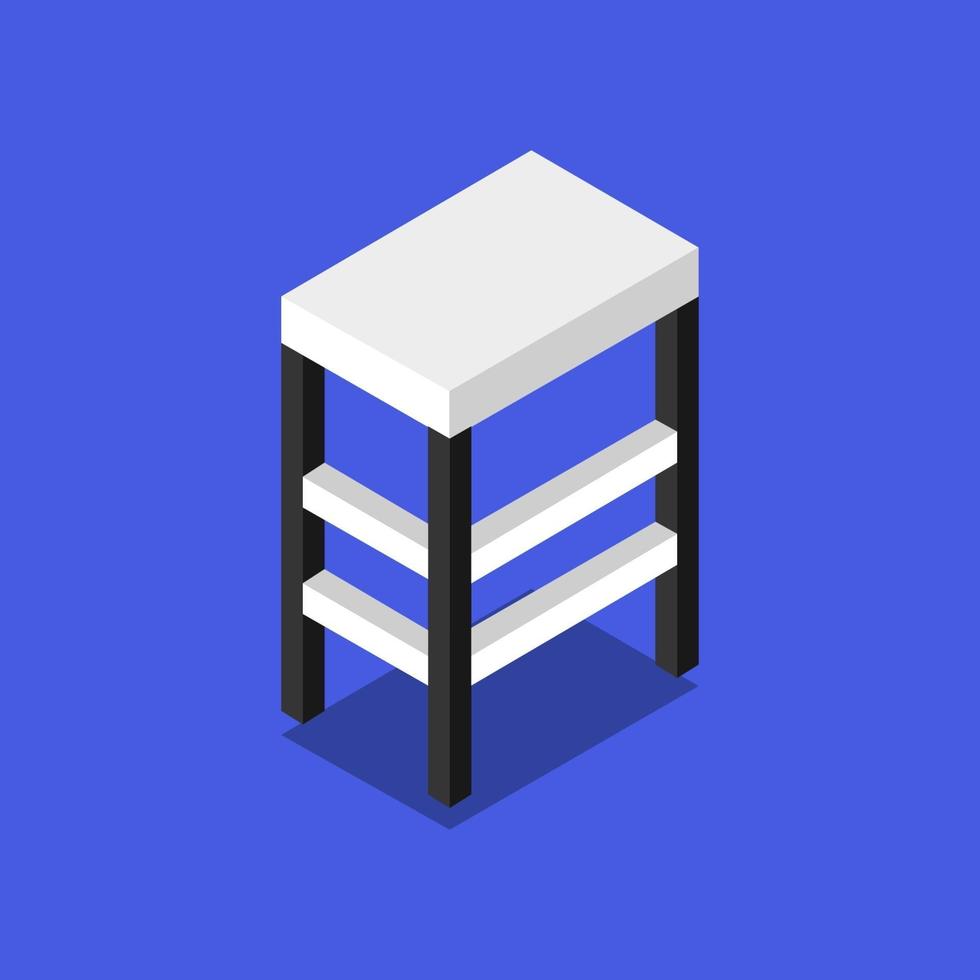 Isometric Stool On Background vector