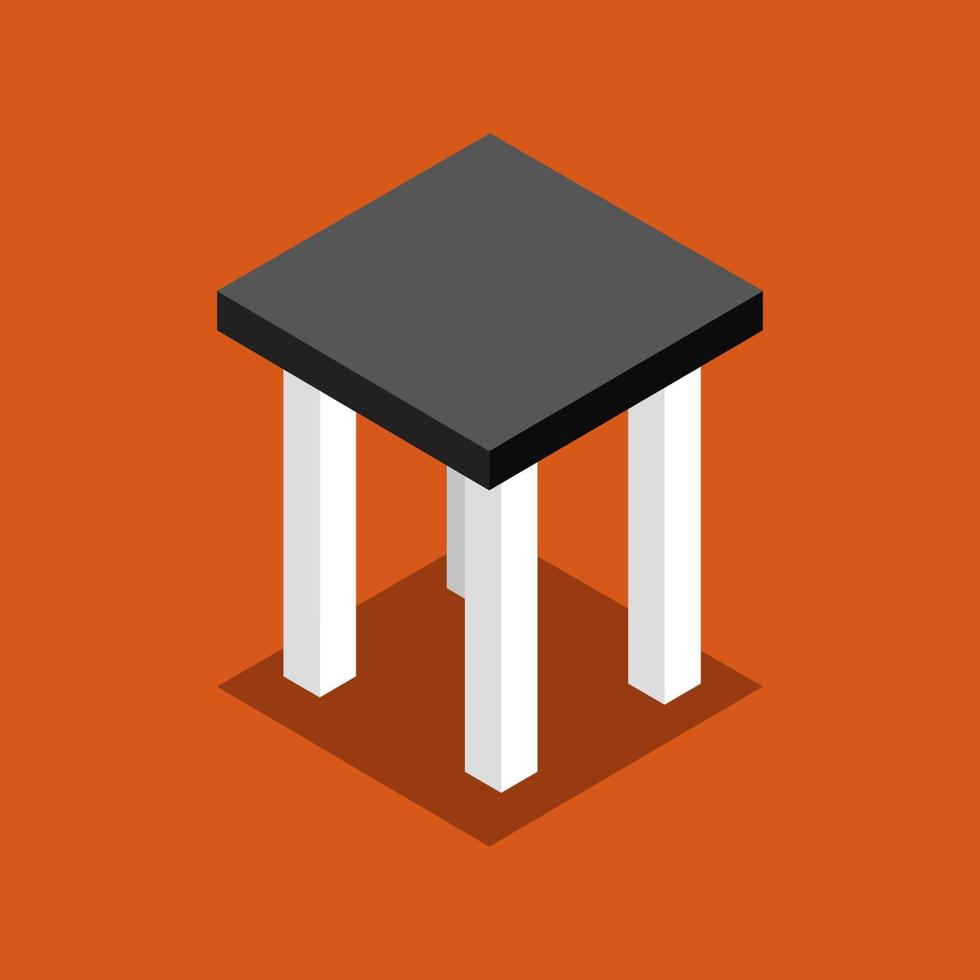 Isometric Stool On Background vector