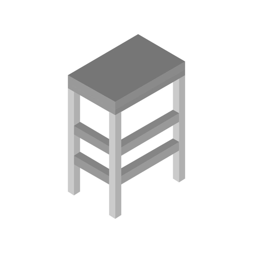 Isometric Stool On Background vector