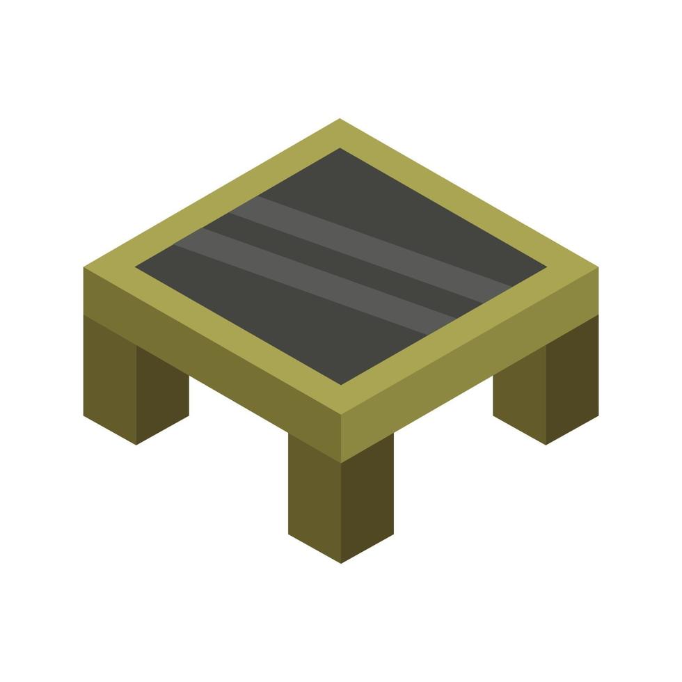 Isometric Coffee Table On Background vector