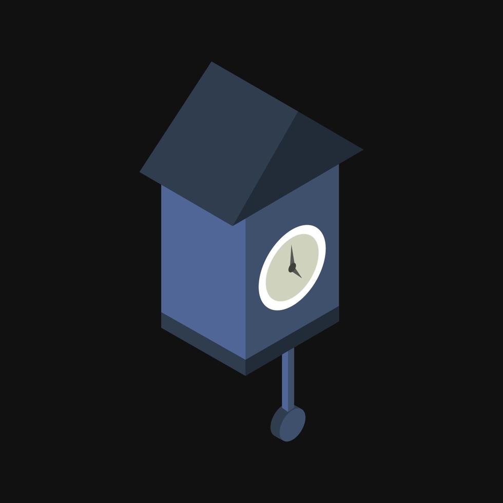 Isometric Pendulum Clock vector