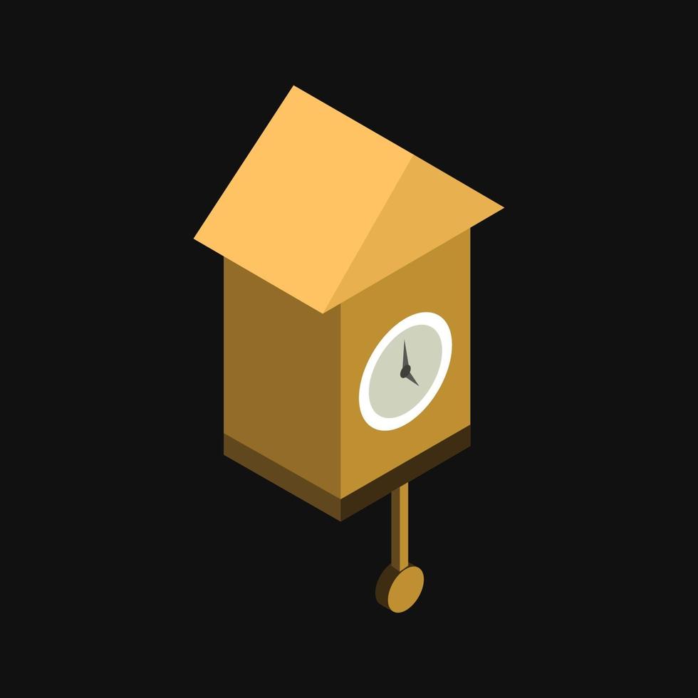 Isometric Pendulum Clock vector