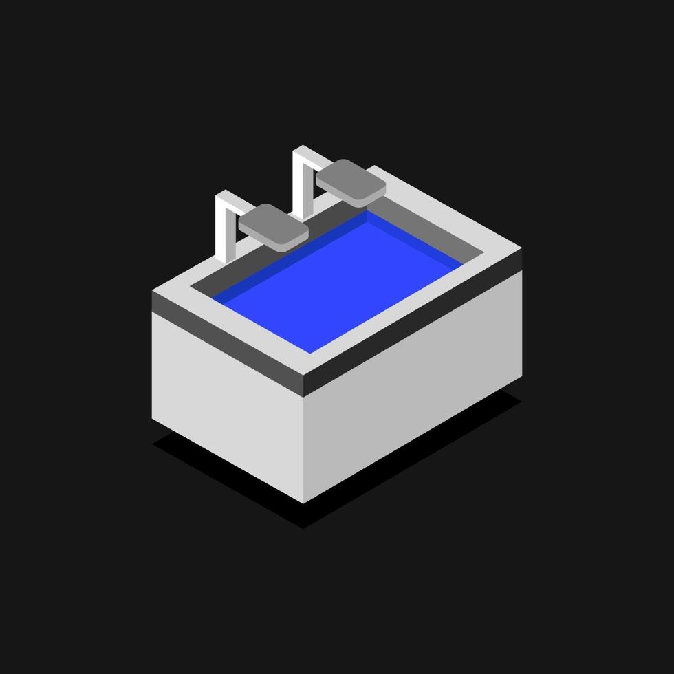 Isometric Sink On Background vector