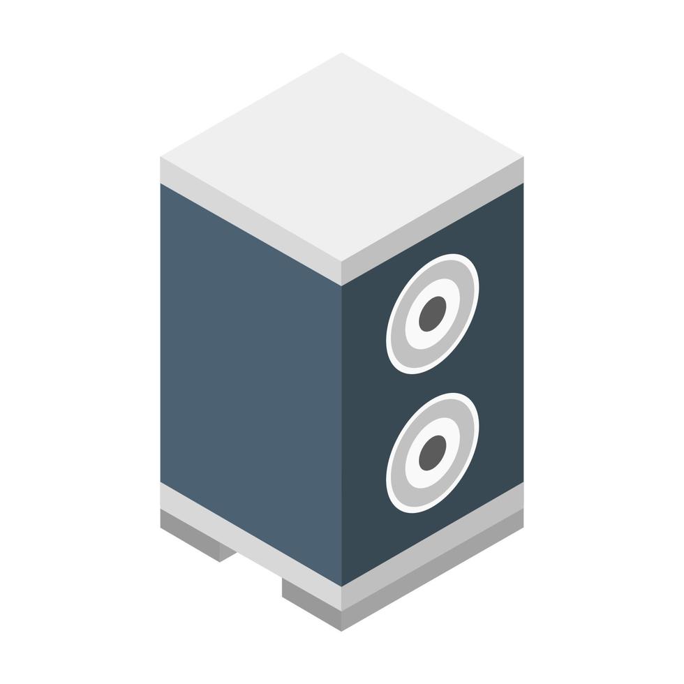 Isometric Woofer On Background vector