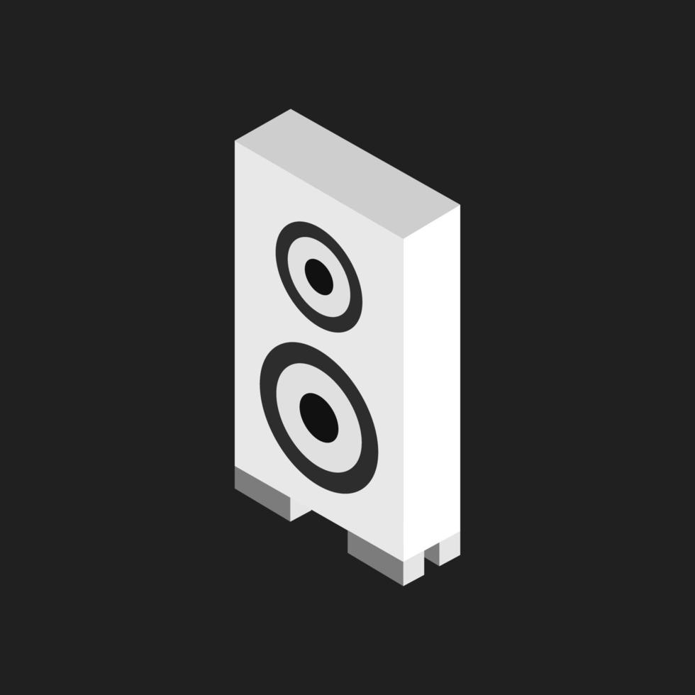 Isometric Woofer On Background vector