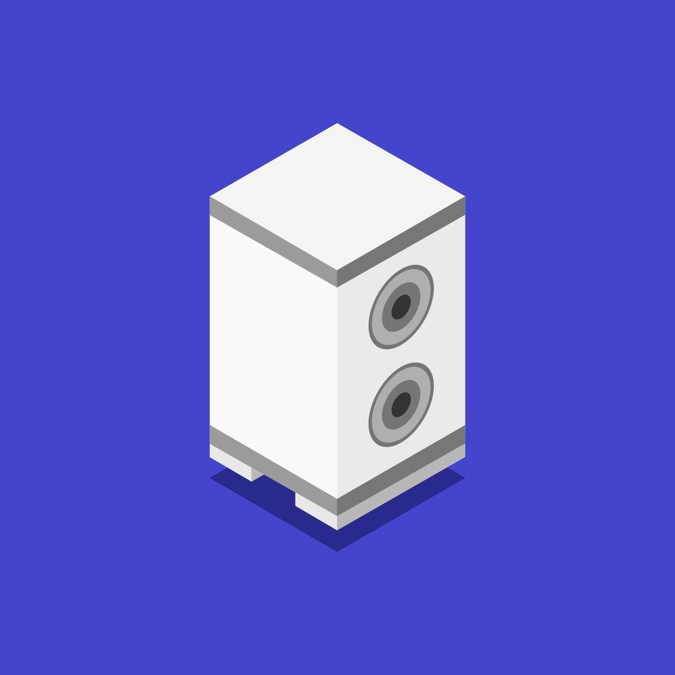 Isometric Woofer On Background vector