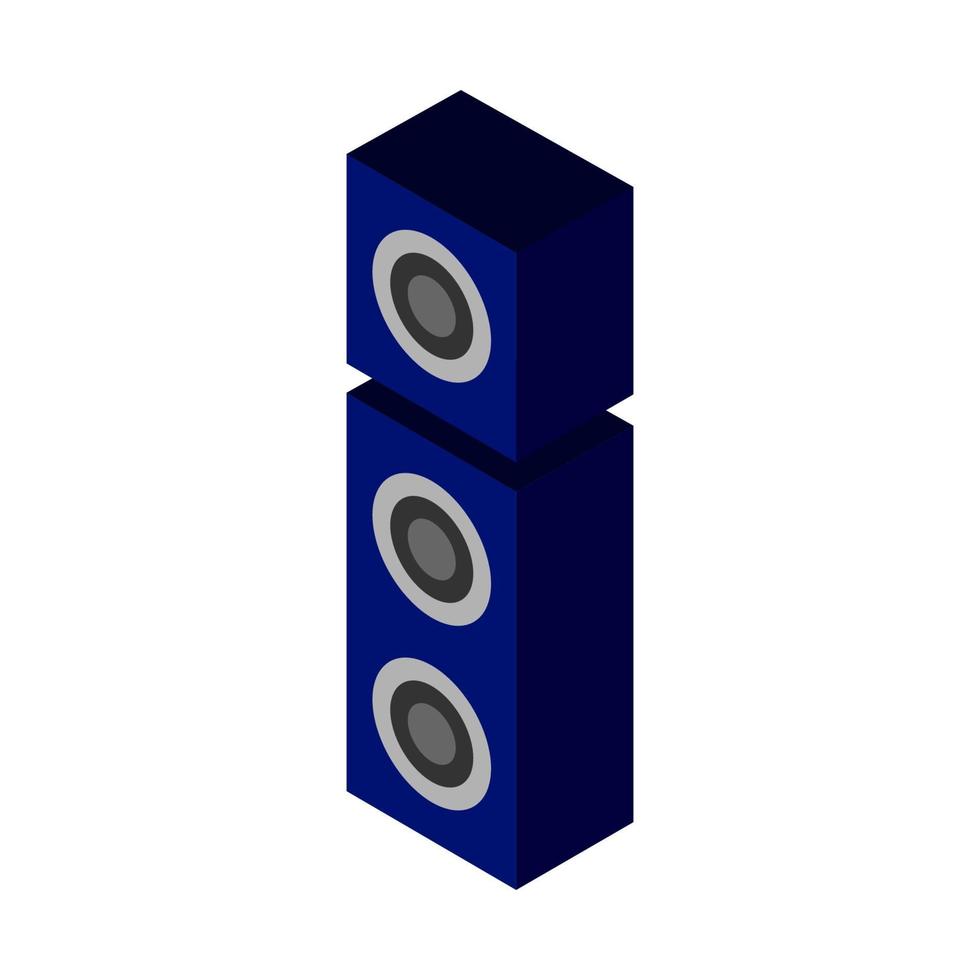 Isometric Woofer On Background vector