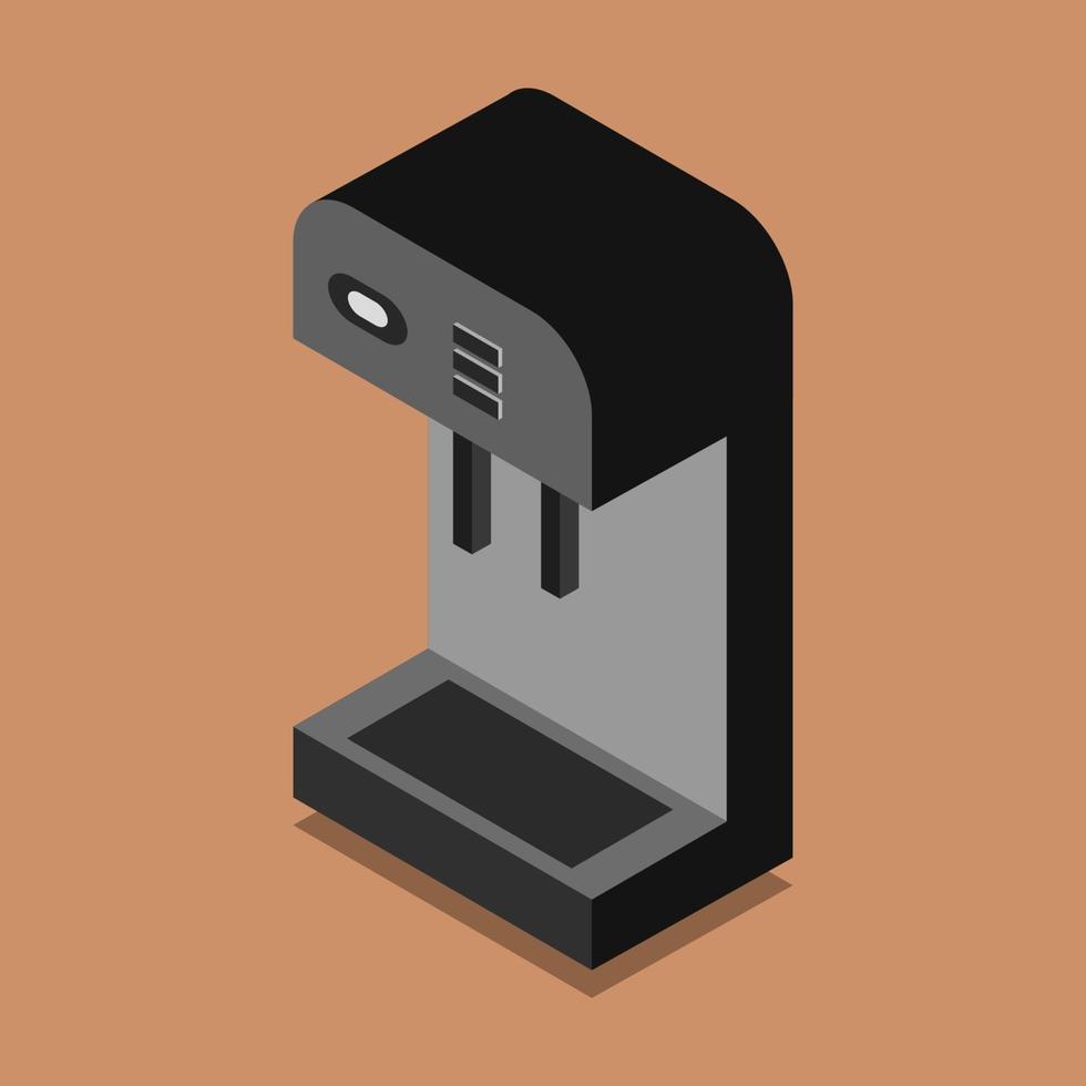 Isometric Coffee Machine On Background vector