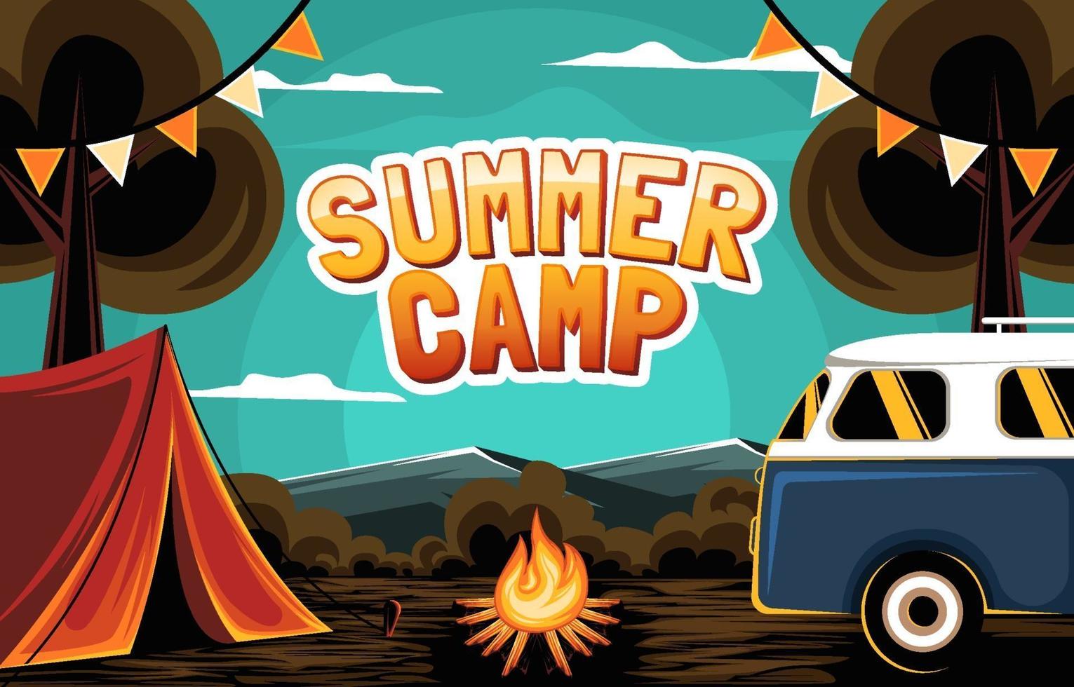 Summer Camp Background vector