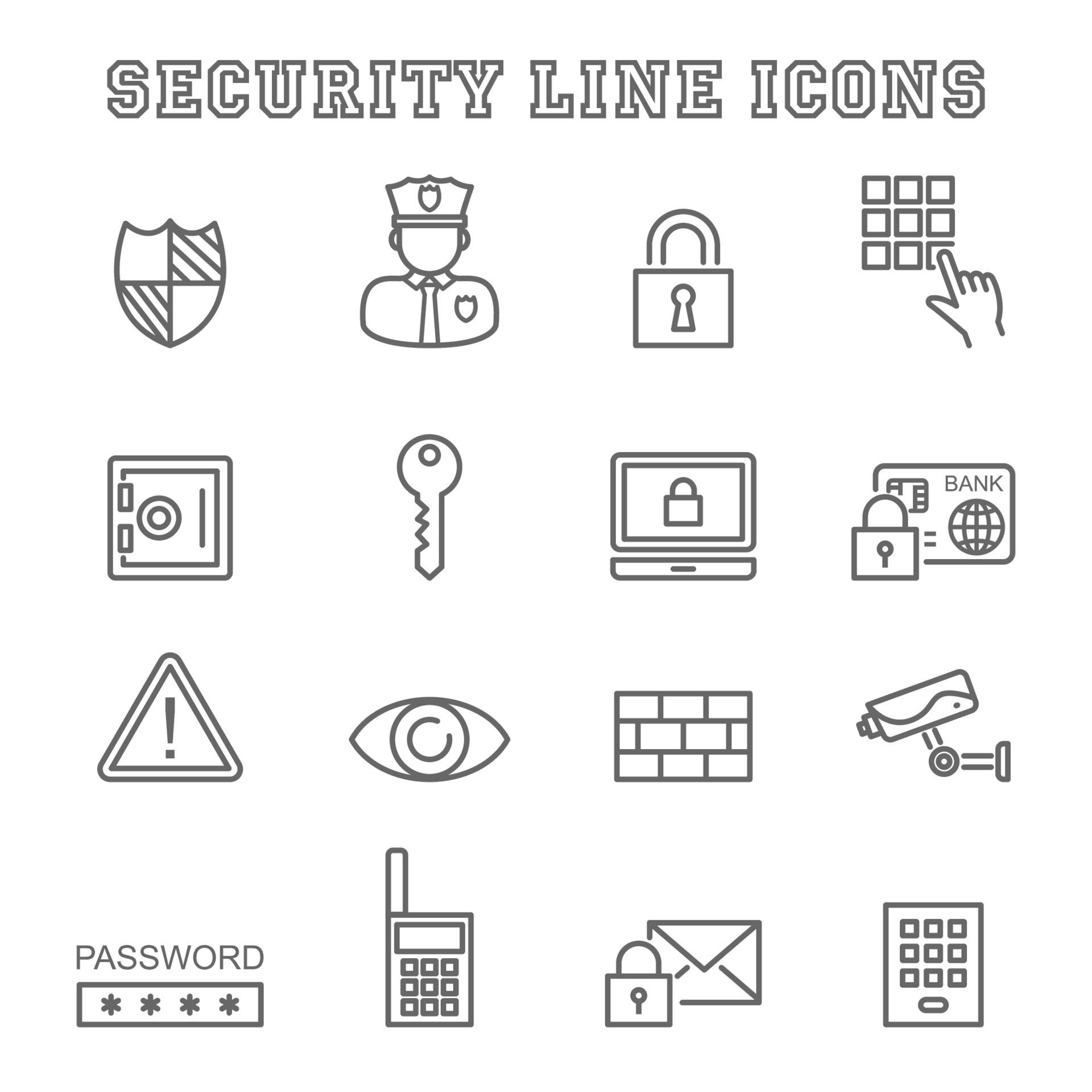 Security line. Иконки паспорт безопасности. security lines.