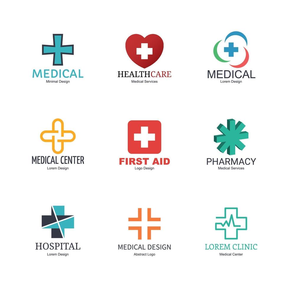 diseño de logotipo médico vector