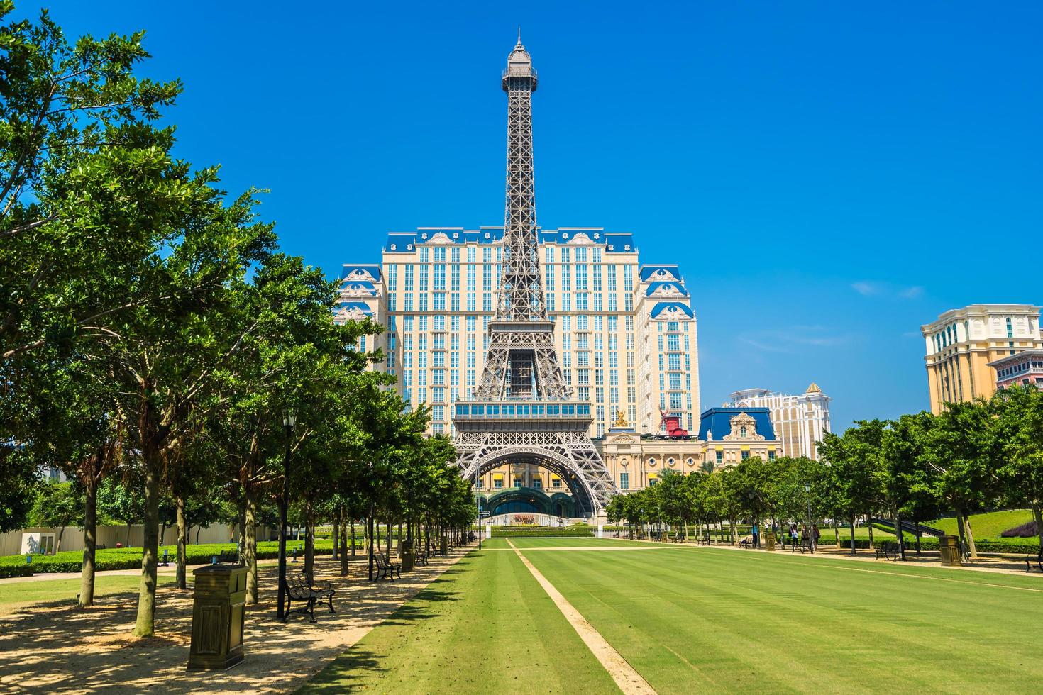 Eiffel tower landmark of Parisian Hotel and Resort in Macau city, China photo