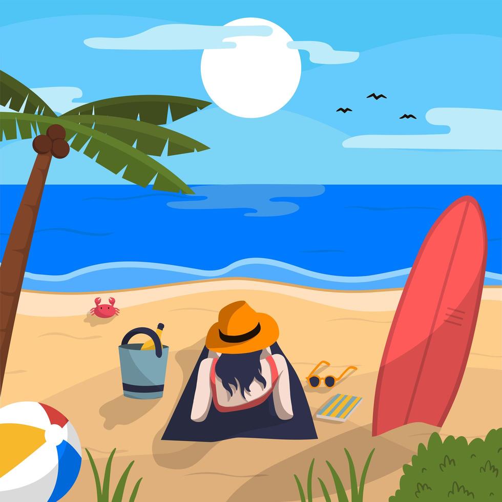 Enjoy Summer at the Beach vector