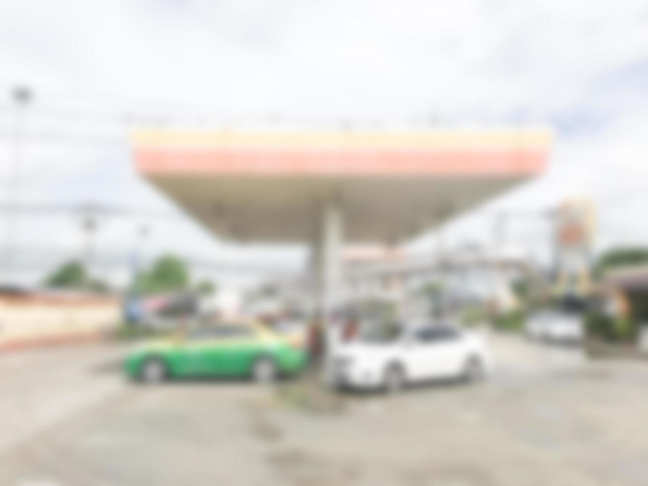 Blur gas station for background photo