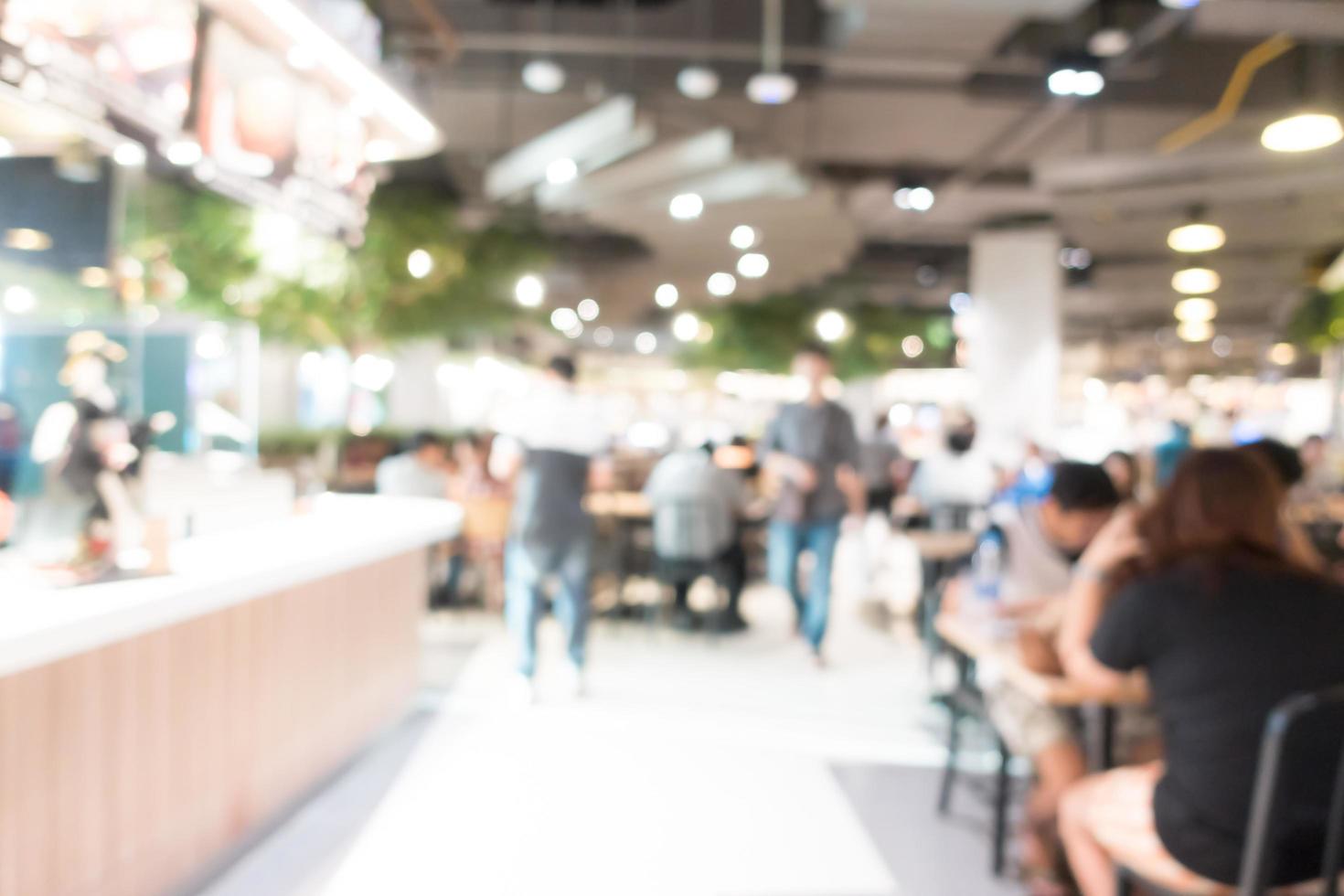 Abstract blur food court photo