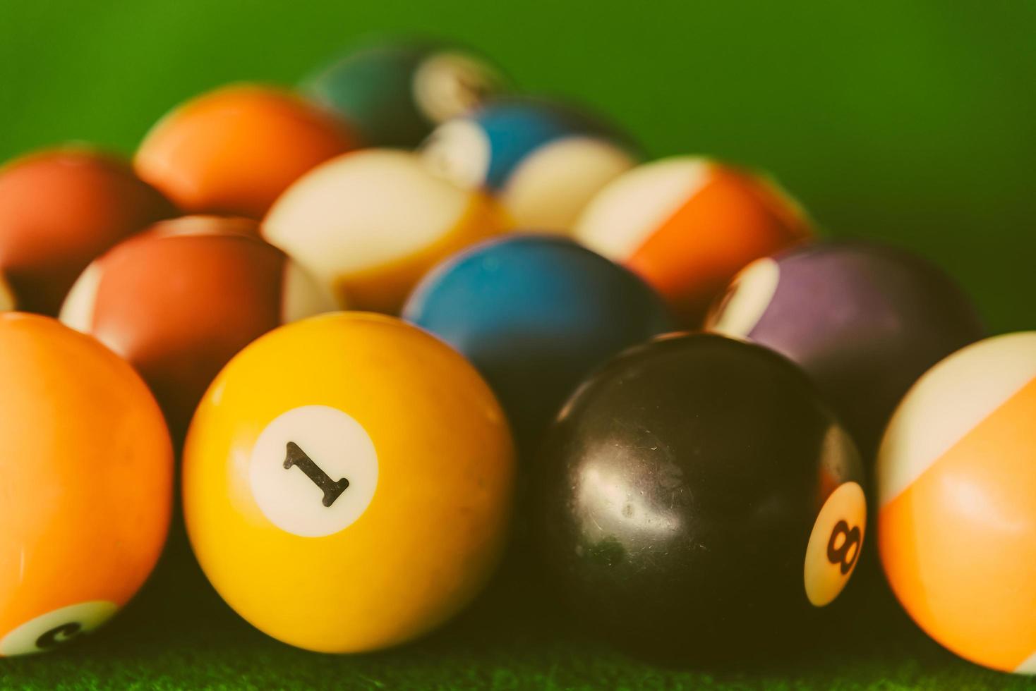 Billiards balls close-up photo
