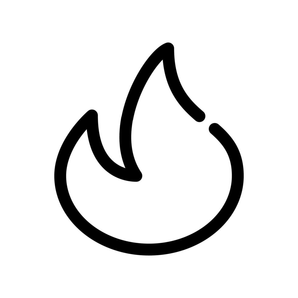 icono de contorno de fuego. el artículo del conjunto de marketing dedicado, así como los bienes y servicios relacionados. vector de líneas interrumpidas.