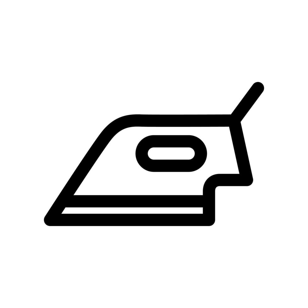 Home appliances - Iron outline icon. Black and white item from set, linear vector. vector