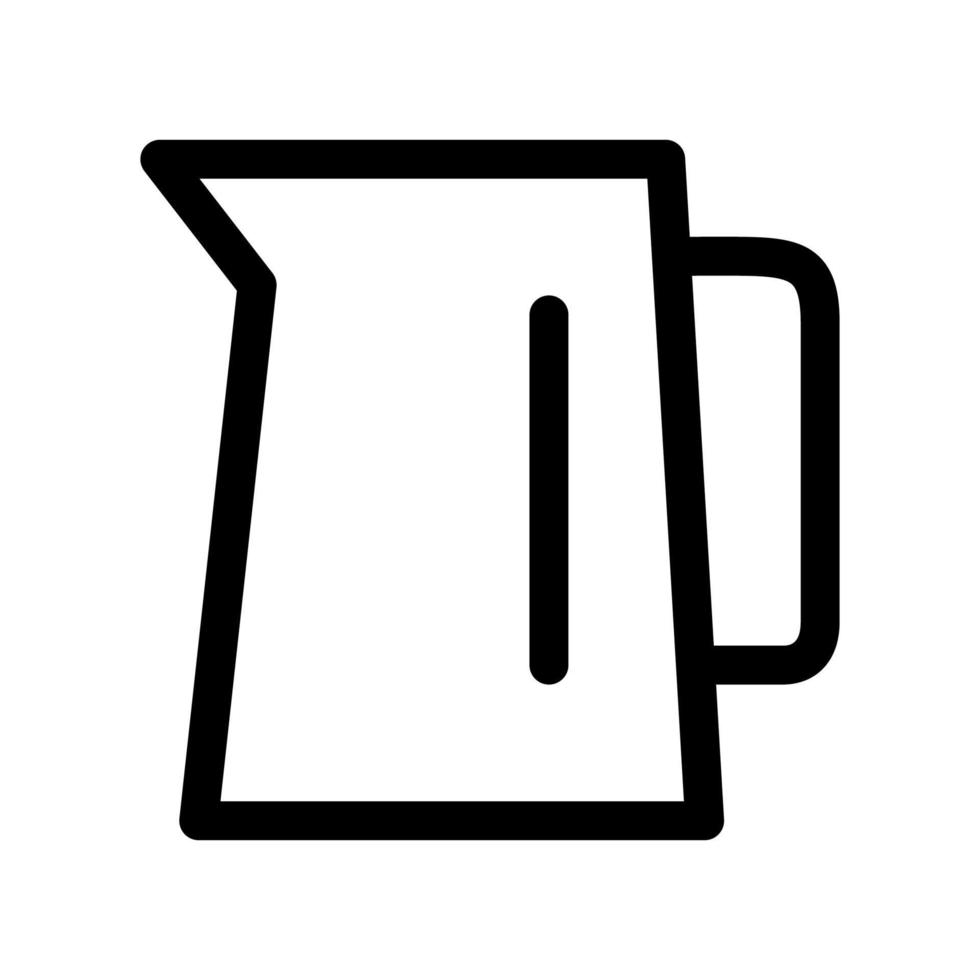 Home appliances - kettle outline icon. Black and white item from set, linear vector. vector