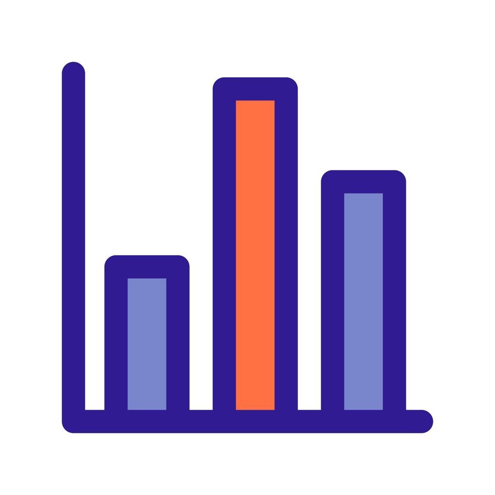 icono de esquema de gráfico de barras. elemento vectorial del conjunto, dedicado a big data y aprendizaje automático. vector