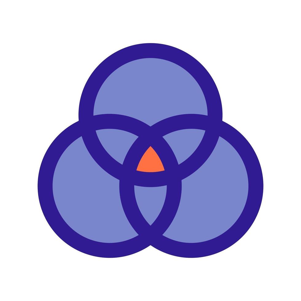 Intersection of three sets outline icon. Vector item from set, dedicated to Big Data and Machine Learning.