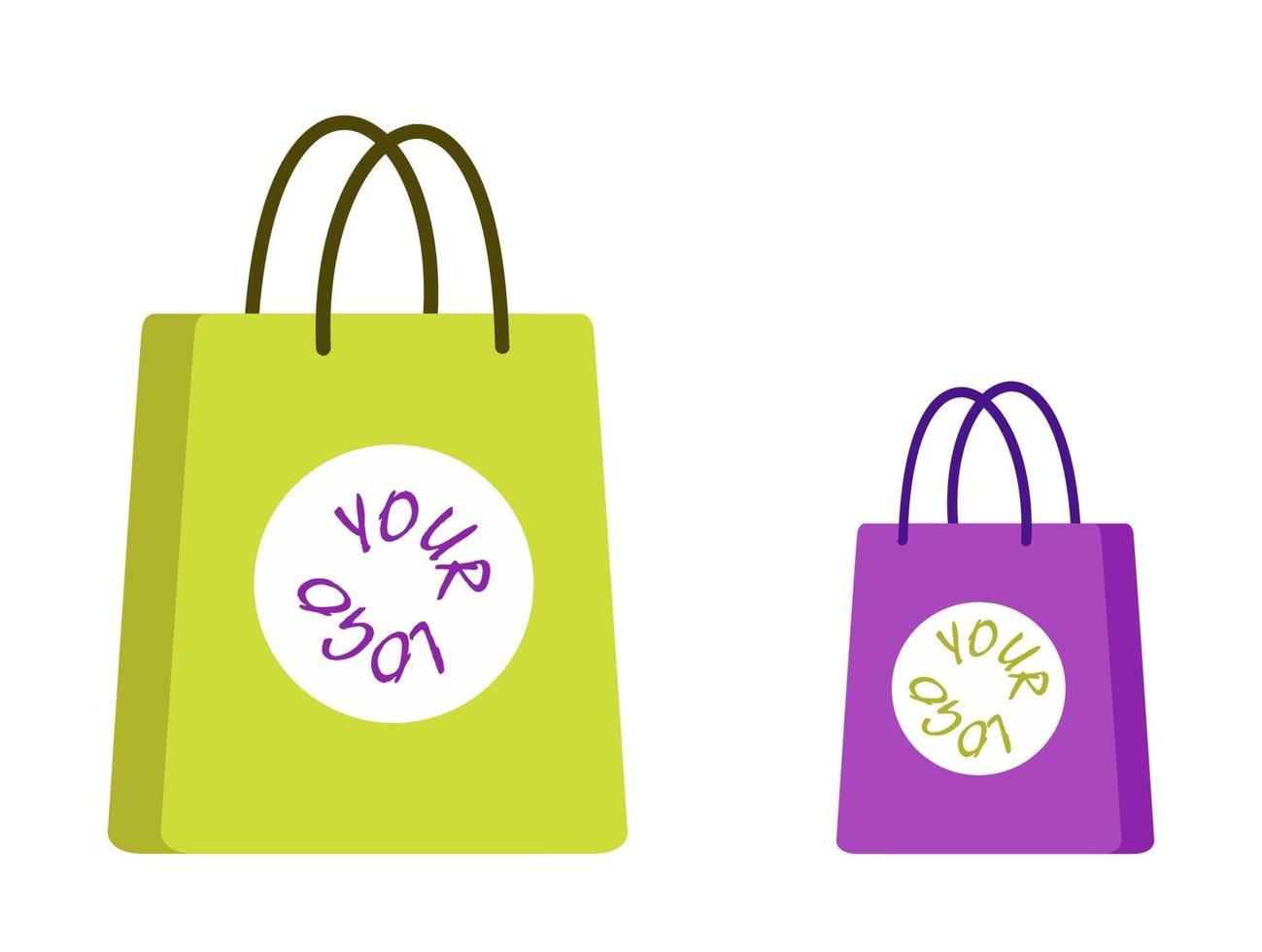 Two vector mockups of paper bags with place for company logo.