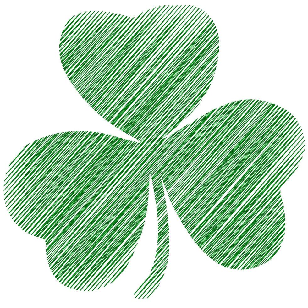 Shamrock vector sketch for Saint Patricks Day.